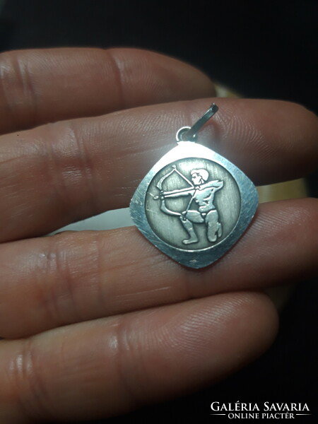 Sagittarius - horoscope - silver pendant