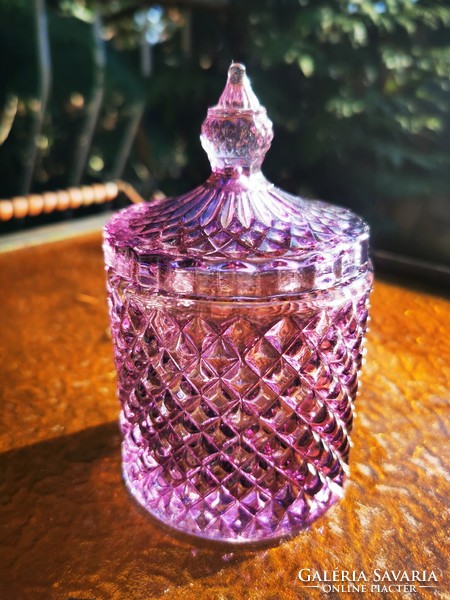 Art deco purple glass bonbonier