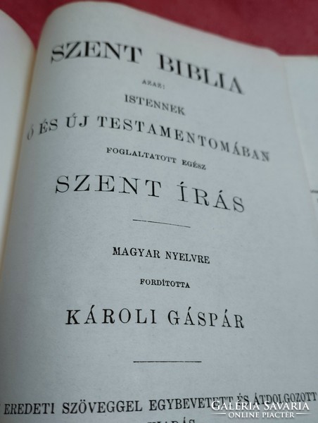 Holy Bible, translated by Gáspar Károli