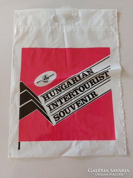 Retro Hungarian intertourist souvenir advertising bag