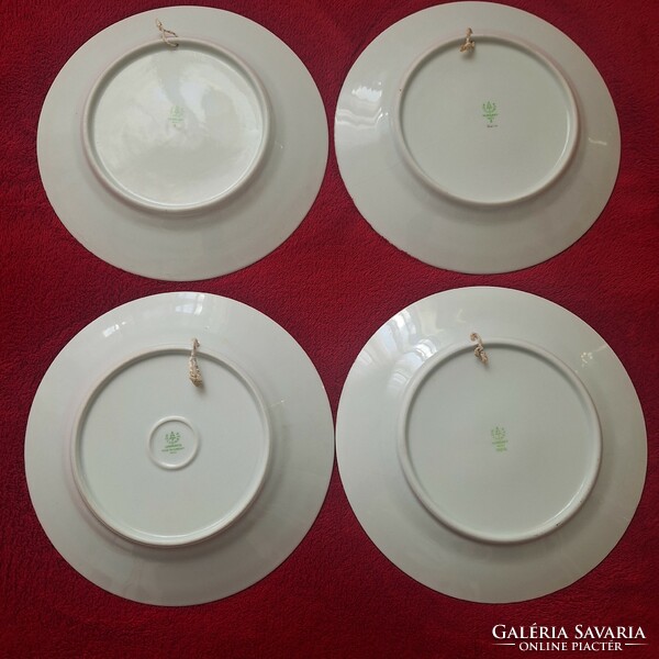 Hollóházi porcelán tányér, dísztányér (4 darab)