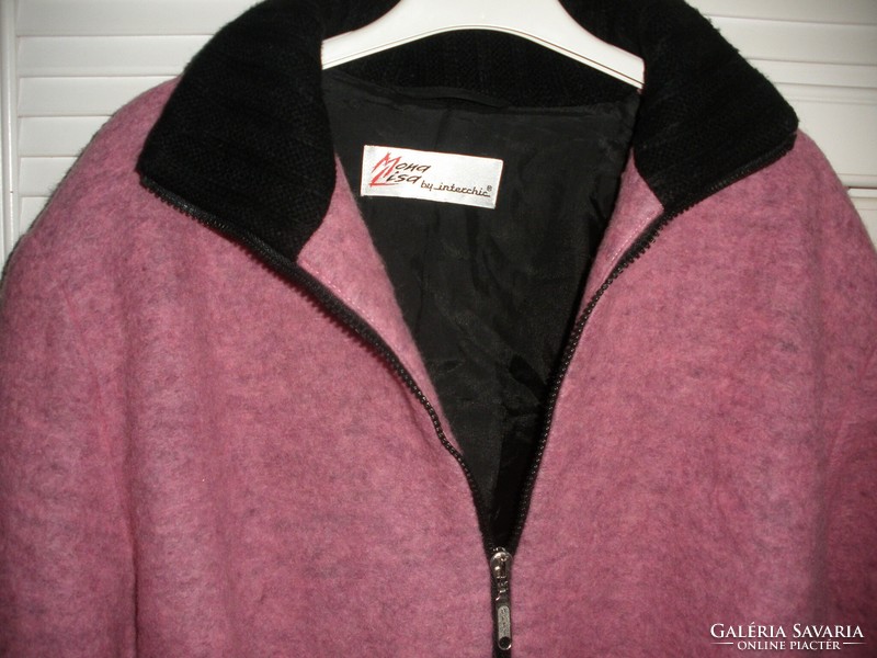 Pink gyapjú kabát