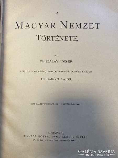 A Magyar Nemzet Története I-IV. kötet, 1896