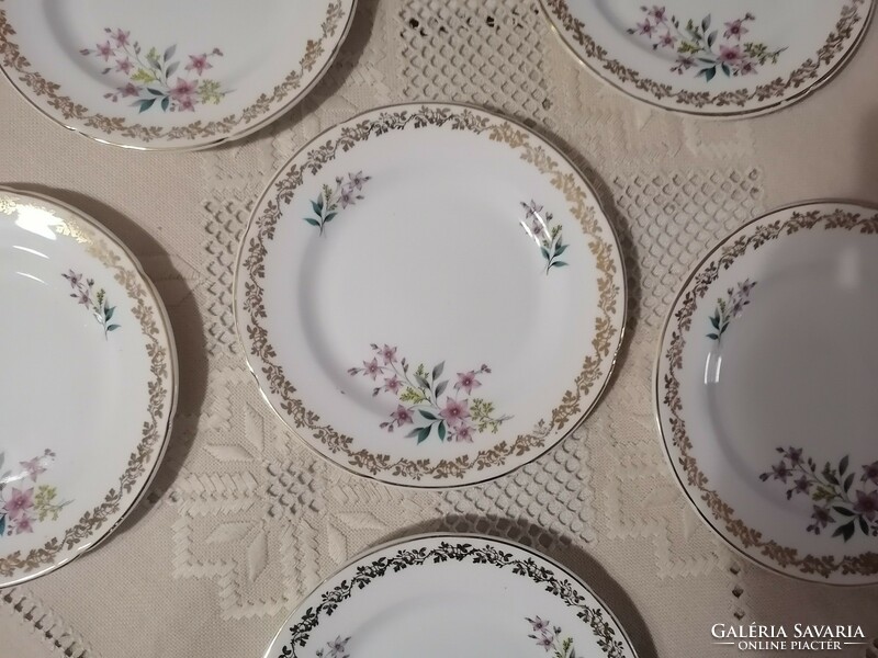 English porcelain 6 cookie plates
