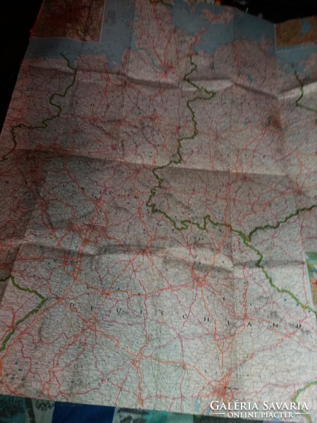 Az NDK és az NSZK a vasfüggöny idején CARTOGRAPHIA térkép kihajtva 117 X 80 cm képek szerint