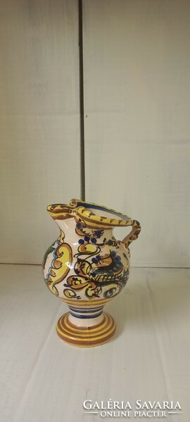 Ceramic, folk pattern, marked spout