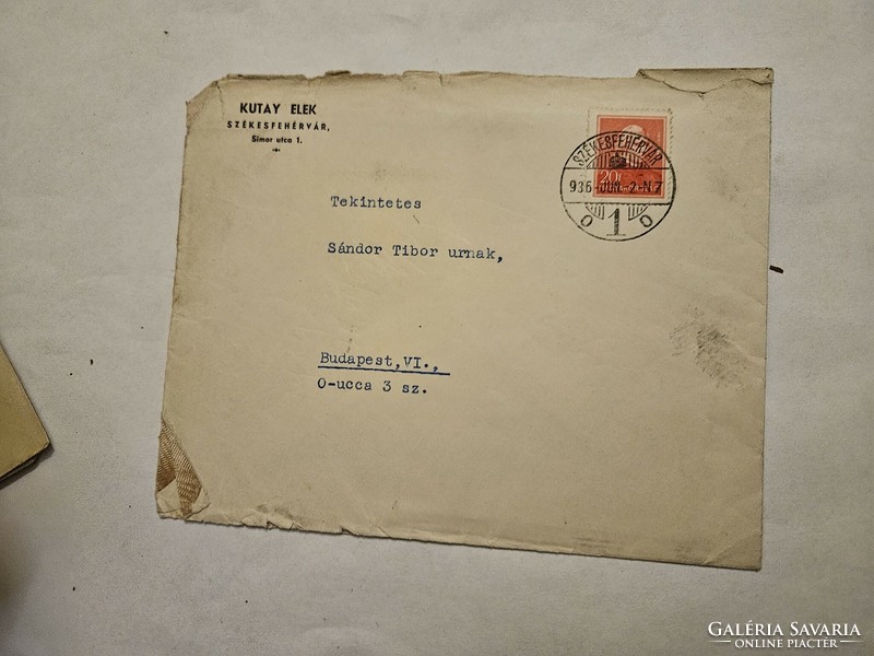 1936-os Fejléces levél Székesfehérvár