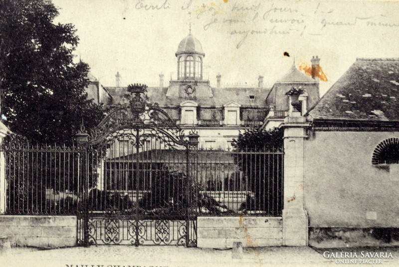 Antik fotó  képeslap  - francia vidéki kastély    1916