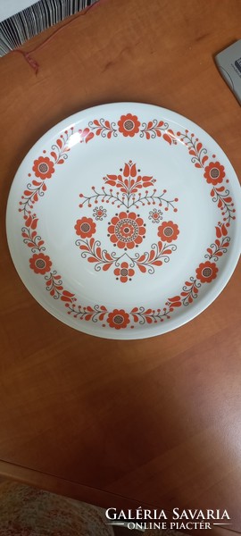 Retro alföldi népművészeti mintás fali tányér