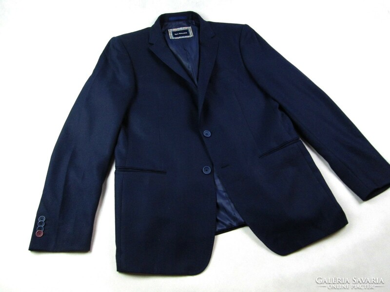 Original van kollem (l) elegant very serious men's wool blend night navy jacket