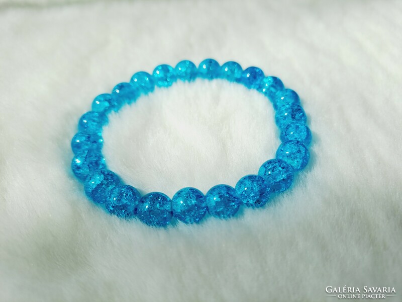 Navy blue glass bracelet