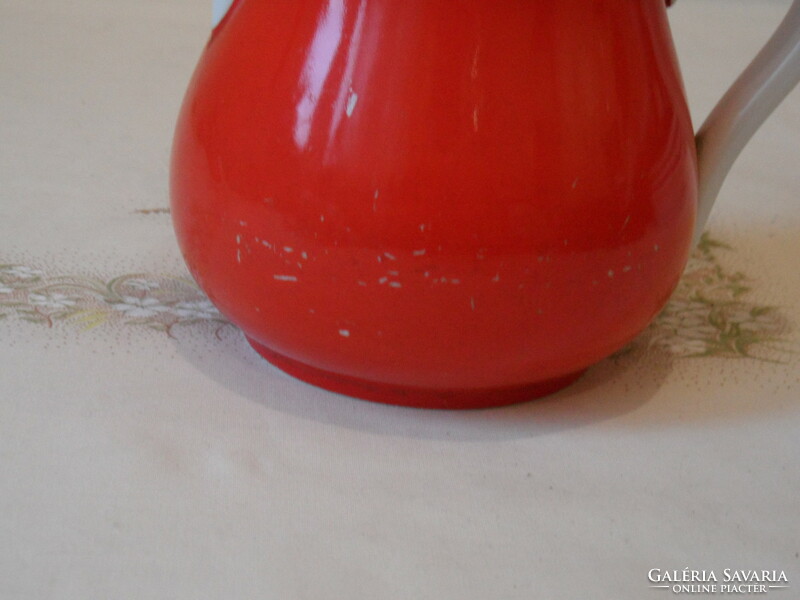Old zsolnay red jug with spout