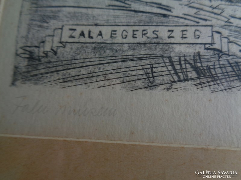 Blahos rudolf Zalargerszeg open-air museum etching