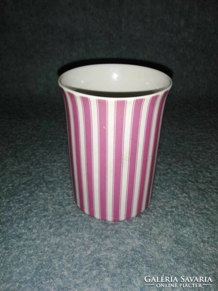 Purple striped mug - 10.3 cm high (a4)