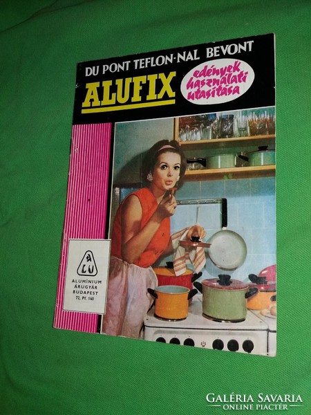 Catalog of the aluminum goods factory alufix cookware with food recipes 2. Color edition according to newspaper pictures