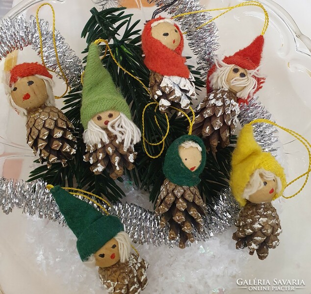 Retro Christmas tree decoration, 1 package 3500 ft, cone dolls
