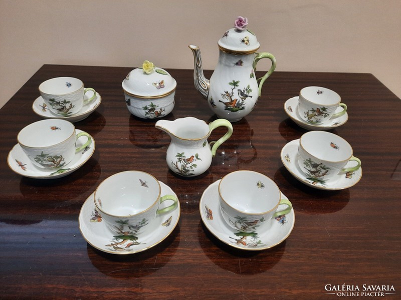 Herend Rothschild patterned porcelain coffee set, coffee set
