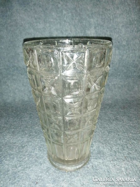 Retro thick glass vase, height 20 cm (a5)