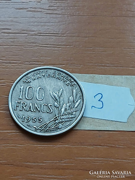 France 100 francs francs 1955 copper-nickel, 3.