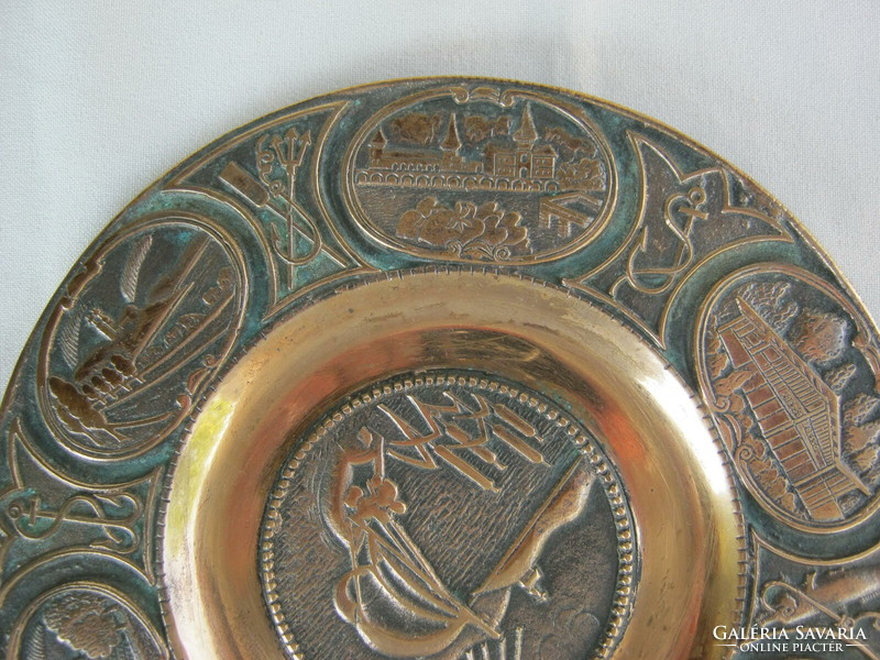 Balaton souvenir copper or bronze wall decoration bowl