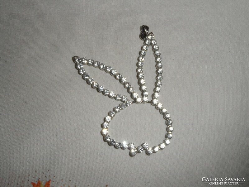 Playboy large metal pendant with rhinestones