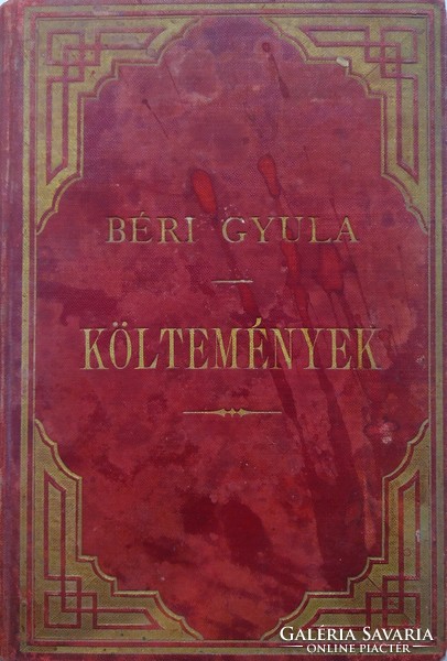 Béri Gyula - Költemények  ( 1888-as kiadás )