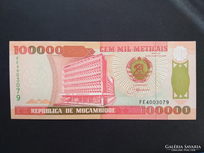 Mozambik 100000 Meticais 1993 Unc