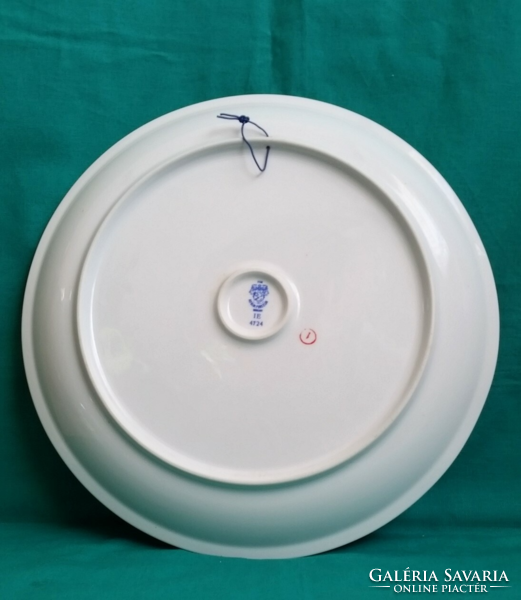 Piros-fehér  Alföldi porcelán falitányér magyaros motívummal, 29 cm