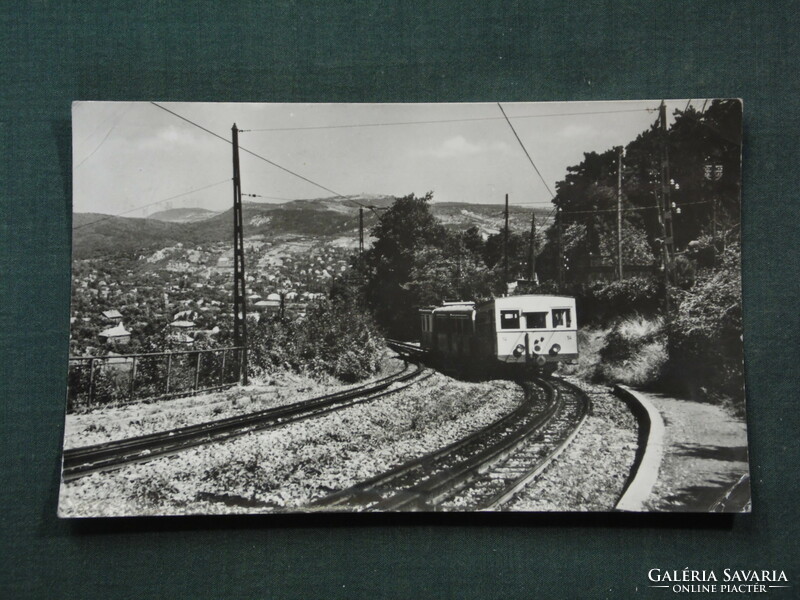 Postcard, Budapest Freedom Hill, cog railway
