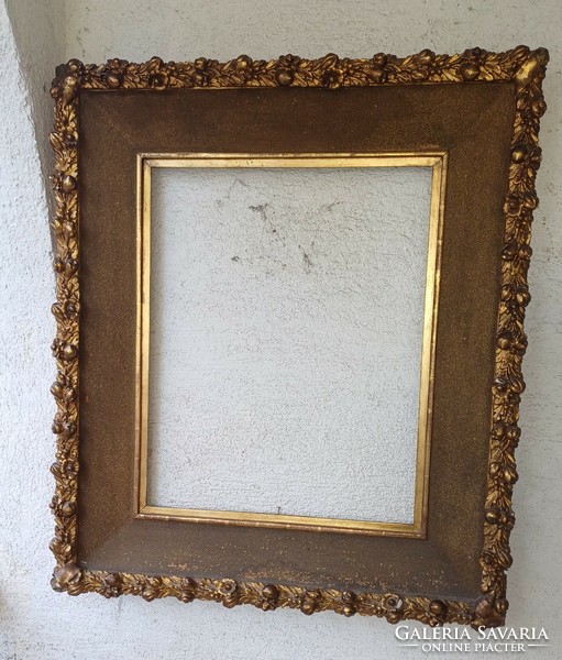 Wide, showy antique painting or mirror frame picture frame from the 1800s. Video too!