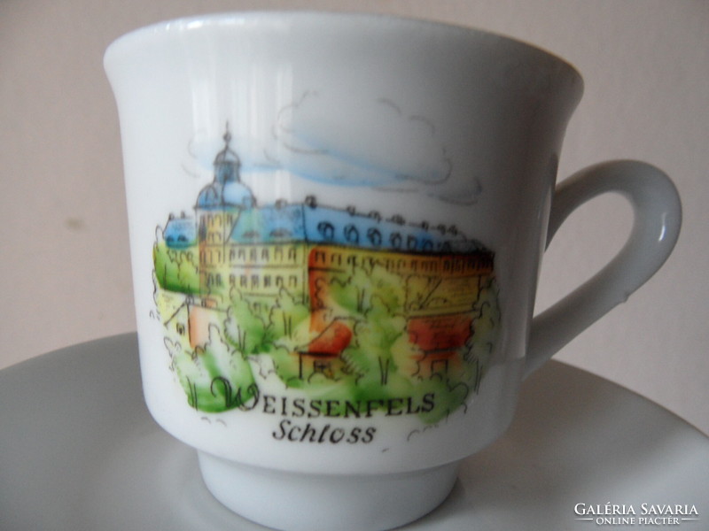 Weissenfels schloss kahla porcelain coffee cup + base