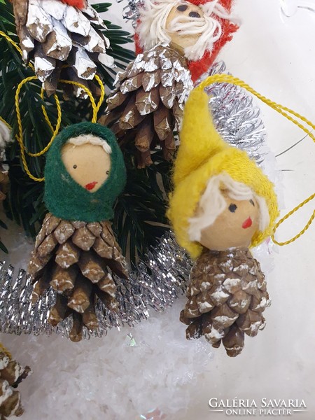 Retro Christmas tree decoration, 1 package 3500 ft, cone dolls