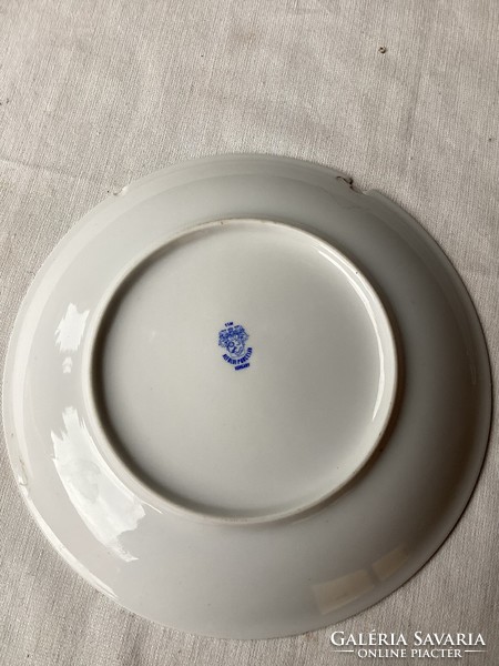 Autós alföldi porcelán gyerek tányér sérült 19 cm.