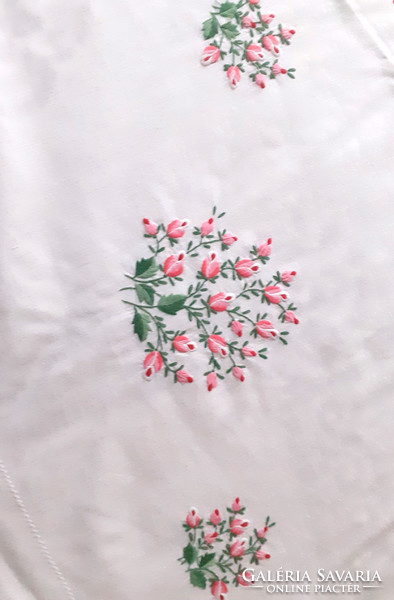 Hand-embroidered round tablecloth, tablecloth. 170 Cm