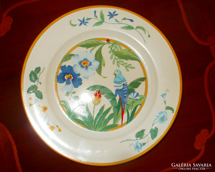 Papagájos tányér. 21,5 cm