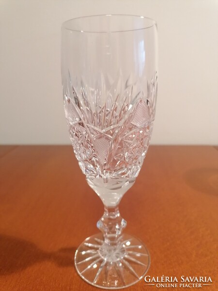 Crystal champagne glass set for 6 people