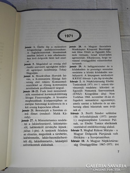 Tibor Seifert: Hungarian historical chronology 1971–1990