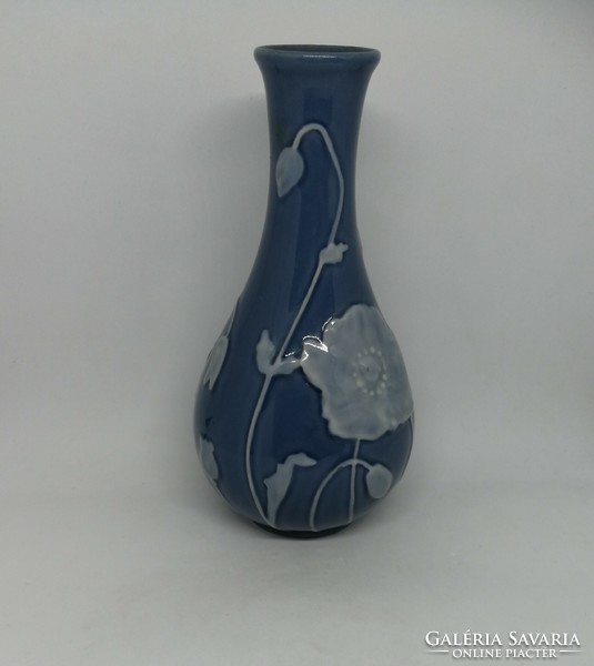 Herend porcelain vase with poppies is 
