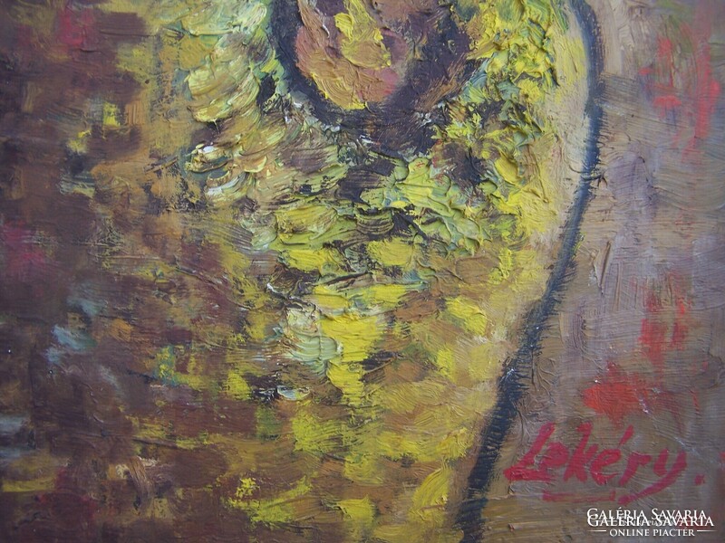 Ismeretlen művész 1971 : Az elfelejtett udvar  Olaj, farost, 39 x 29 cm.  Jelezve jobbra lent: olvas