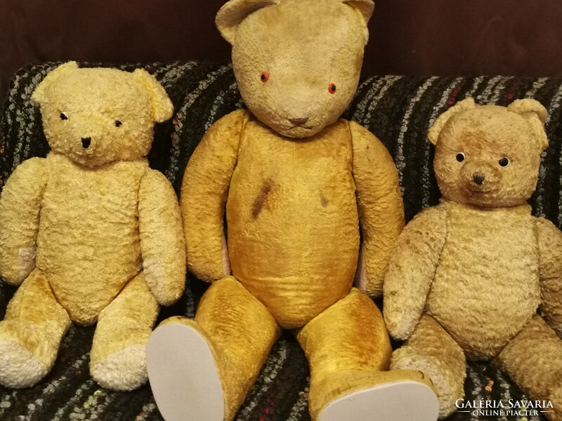 Antique, large straw teddy bear, teddy bear