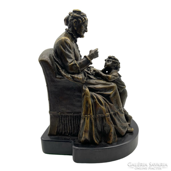 Carl Bröse - "Családi kötelék" bronz szobor - M1267