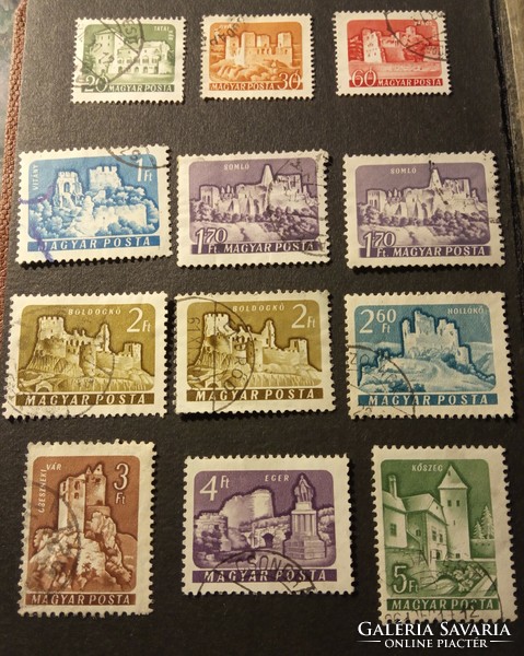 Bélyegsor 1960-1961 Várak sor Magyar Posta