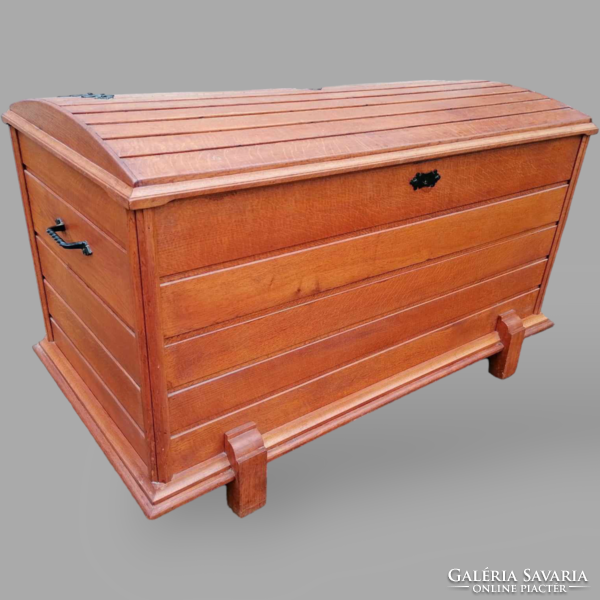 Wooden chest with forged fittings