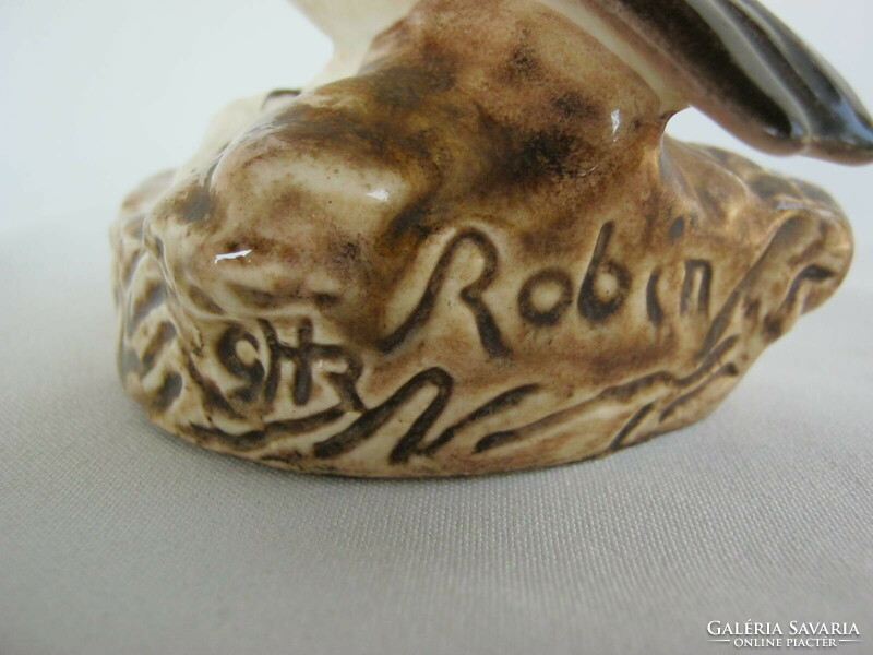 Robin hand painted Welsh porcelain bird