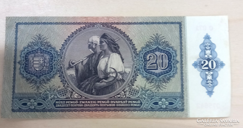 For sale: 1941 Jan: 15, 20 kroner ounce paper money issued by me, shown in the pictures