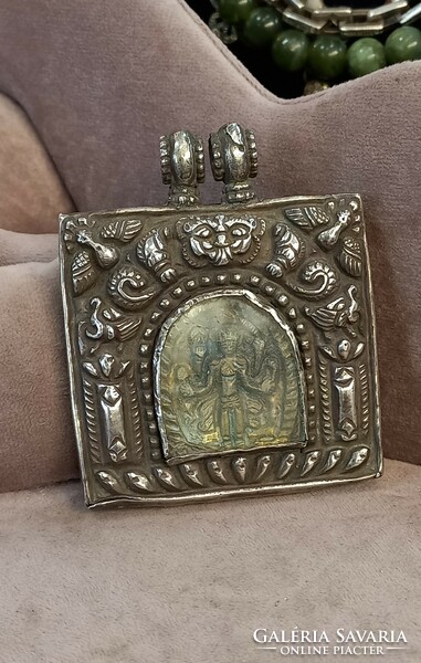 Antique silver Tibetan pendant