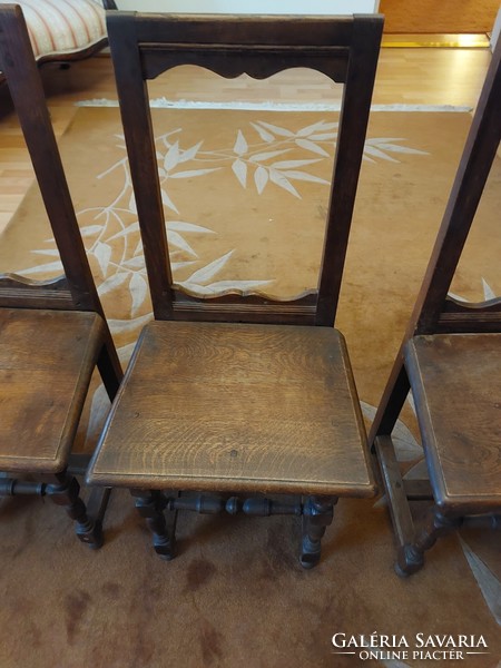 Oak chairs of French origin