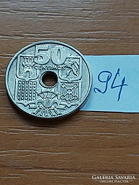 Spain 50 centimeter 1949 (52) copper-nickel francisco franco 94.