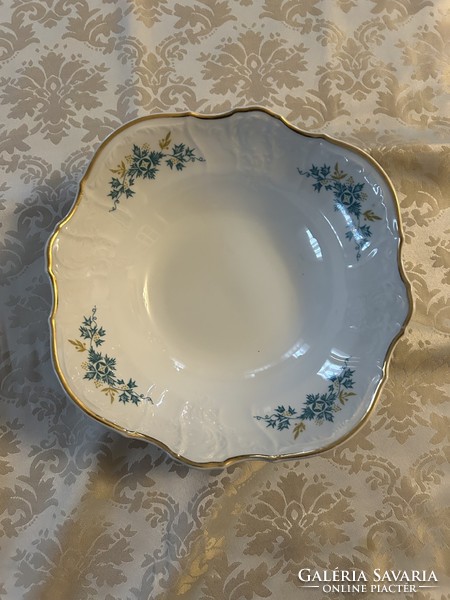 Régi Bernadotte ritka mintájú porcelán kínáló asztalközép köretes tál pogácsás