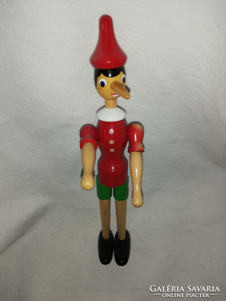 Hand painted retro wooden Pinocchio with movable body parts